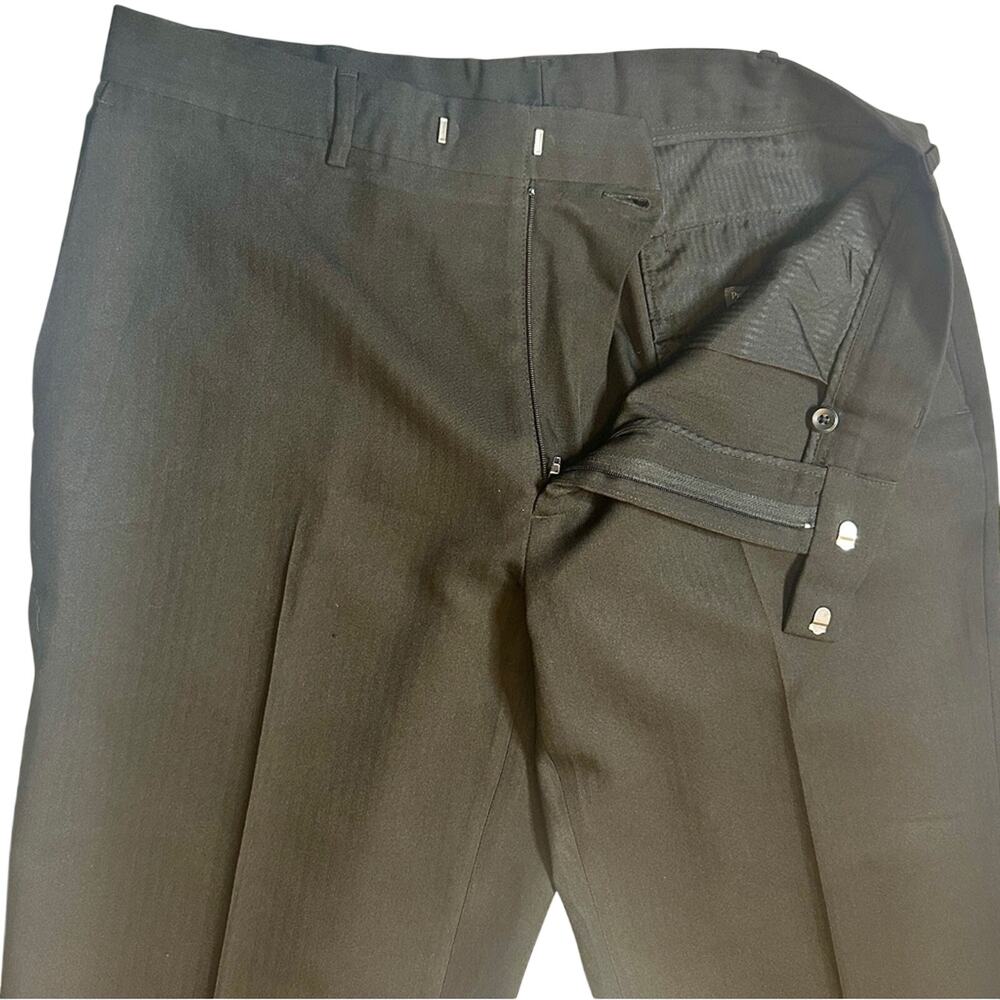 Perry Ellis Portfolio Black Dress Pants 34x30 Wedding Guest Formal Classic Fit - Picture 7 of 11